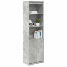 Berkfield Home Highboard Concrete Grey 50x35x180 cm Engineered Wood - Size: 50 x 35 x 180 cm - thumbnail 4