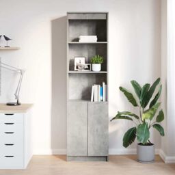Berkfield Home Highboard Concrete Grey 50x35x180 cm Engineered Wood - Size: 50 x 35 x 180 cm - thumbnail 3
