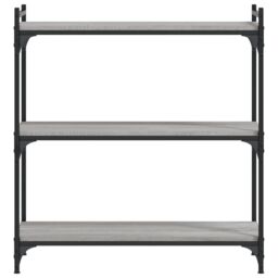 Berkfield Home Bookcase 3-Tier Grey Sonoma 80x30x86 cm Engineered Wood - Size: 80 x 30 x 86 cm - thumbnail 4