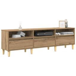 Berkfield Home TV Cabinet Artisan oak 150 x 30 x 45 cm Engineered wood - thumbnail 3