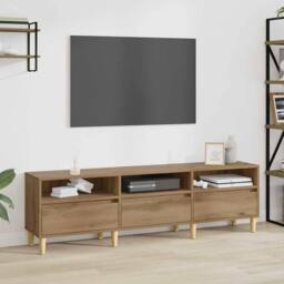 Berkfield Home TV Cabinet Artisan oak 150 x 30 x 45 cm Engineered wood - thumbnail 2