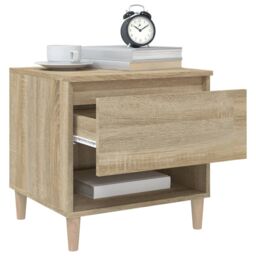 Berkfield Home Bedside Tables 2 pcs Sonoma Oak 50x46x50 Engineered Wood in Brown - thumbnail 4