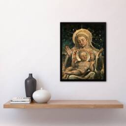 Artery8 William Blake Virgin Mary & Child Painting Framed Art Picture Print - Size: A3 - thumbnail 2