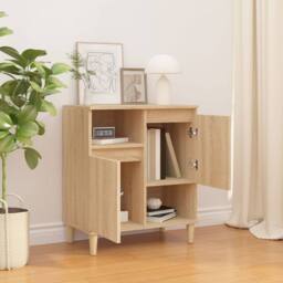 Berkfield Home Sideboard Sonoma Oak 60x35x70 cm Engineered Wood in Tan - Size: 60 x 35 x 70 cm