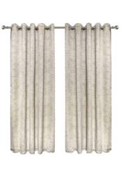 New Edge Blinds Wisteria Textured Eyelet Curtains in Natural - Size: 168 cm width x 137 cm drop - thumbnail 3