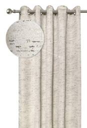 New Edge Blinds Wisteria Textured Eyelet Curtains in Natural - Size: 168 cm width x 137 cm drop - thumbnail 2