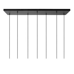 Lucide 'MARIUS' Dimmable Adjustable Indoor Stylish Bar Pendant Light 7xE27 in Black - thumbnail 6