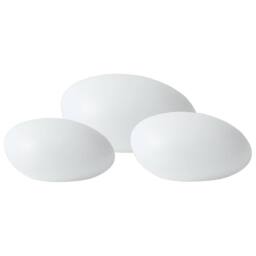 Wyld and Coco Outdoor Solar LED Stone Lamps Set 3 Remote Control IP54 Weather in White - thumbnail 4