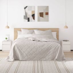 Berkfield Home Bedside Cabinet White 40x31x50 cm Solid Pinewood - Size: 40 x 31 x 50 cm - thumbnail 1