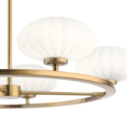 Netlighting Kichler Pim Globe Pendant Ceiling Light Fox Gold 3000K IP44 - thumbnail 5