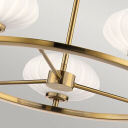 Netlighting Kichler Pim Globe Pendant Ceiling Light Fox Gold 3000K IP44 - thumbnail 4