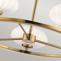 Netlighting Kichler Pim Globe Pendant Ceiling Light Fox Gold 3000K IP44 - thumbnail 3