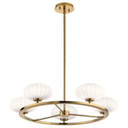 Netlighting Kichler Pim Globe Pendant Ceiling Light Fox Gold 3000K IP44 - thumbnail 1