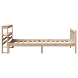 Berkfield Home Bed Frame without Mattress 75x190 cm Small Single Solid Wood Pine in Brown - thumbnail 5