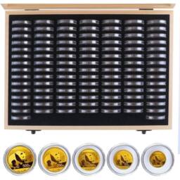 NESTLUNE 100Pcs Coins Display Storage Box Case Capsules Wooden in Natural - Size: 500mm - thumbnail 4