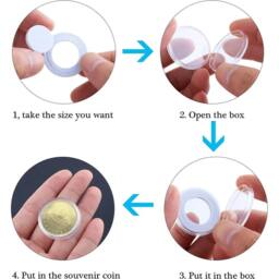 NESTLUNE 100Pcs Coins Display Storage Box Case Capsules Wooden in Natural - Size: 500mm - thumbnail 3