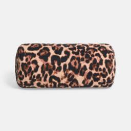 OHS Leopard Beach Bolster Neck Back Support Pillow in Brown - thumbnail 5