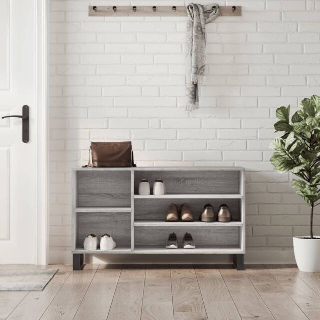 Berkfield Home Shoe Cabinet Grey Sonoma 102x36x60 cm Engineered Wood - Size: 102 x 36 x 60 cm - image 1