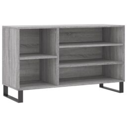 Berkfield Home Shoe Cabinet Grey Sonoma 102x36x60 cm Engineered Wood - Size: 102 x 36 x 60 cm - thumbnail 2