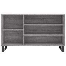 Berkfield Home Shoe Cabinet Grey Sonoma 102x36x60 cm Engineered Wood - Size: 102 x 36 x 60 cm - thumbnail 4