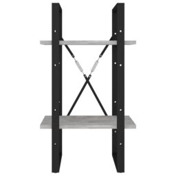 Berkfield Home 2-Tier Book Cabinet Concrete Grey 40x30x70 cm Engineered Wood - Size: 40 x 30 x 70 cm - thumbnail 5