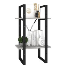 Berkfield Home 2-Tier Book Cabinet Concrete Grey 40x30x70 cm Engineered Wood - Size: 40 x 30 x 70 cm - thumbnail 4