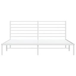 Berkfield Home Metal Bed Frame with Headboard White 180x200 cm Super King - thumbnail 6