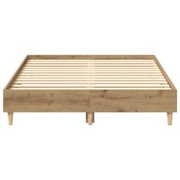 Berkfield Home Durable Bed Frame No Mattress Artisan Oak 135x190 cm Double Engin in Brown - thumbnail 5