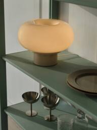 Nordlux Malti Table Lamp Beige Glass Livingroom E27 Switch - thumbnail 6