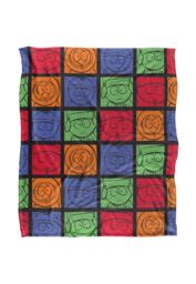 South Park Character Tiles Silky Touch Super Soft Throw Blanket 152 X 127 cm in White - thumbnail 1