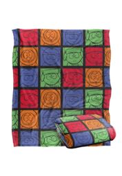 South Park Character Tiles Silky Touch Super Soft Throw Blanket 152 X 127 cm in White - thumbnail 2