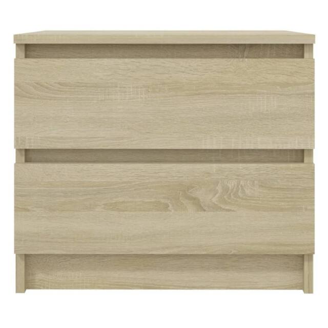 Berkfield Home Durable Bed Cabinet Sonoma Oak 50x39x43.5 cm Engineered Wood in Light Oak - image 1
