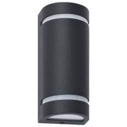 Berkfield Home Outdoor Wall Lights 2 pcs 35 W Black Half-round - thumbnail 3