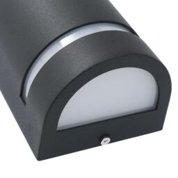 Berkfield Home Outdoor Wall Lights 2 pcs 35 W Black Half-round - thumbnail 6