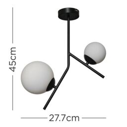 ValueLights Beauworth Black Ceiling Bar Light - thumbnail 4