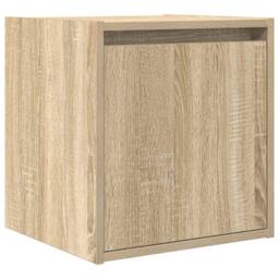 Berkfield Home Wall-Mounted Bedside Cabinets 2 pcs Sonoma Oak 38x34x40 cm in Tan - Size: 38 x 34 x 40 cm - thumbnail 5