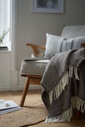 Murmur 'Ennis' Wool Throw in Grey - Size: 130 cm x 170 cm - thumbnail 2