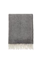 Murmur 'Ennis' Wool Throw in Grey - Size: 130 cm x 170 cm - thumbnail 1