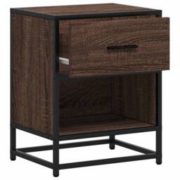 Berkfield Home Decorative Bedside Cabinet Brown Oak 40x31x50 cm Engineered Wood - Size: 40 x 31 x 50 cm - thumbnail 8