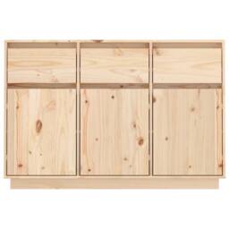 Berkfield Home Sideboard 110x34x75 cm Solid Wood Pine in Light Tan - Size: 110 x 34 x 75 cm