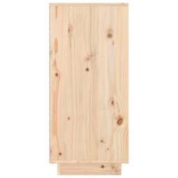 Berkfield Home Sideboard 110x34x75 cm Solid Wood Pine in Light Tan - Size: 110 x 34 x 75 cm - thumbnail 5