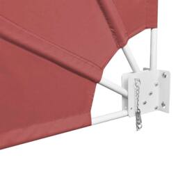 Berkfield Home Durable Collapsible Balcony Side Awning Terracotta 140x140 cm in Orange - thumbnail 4