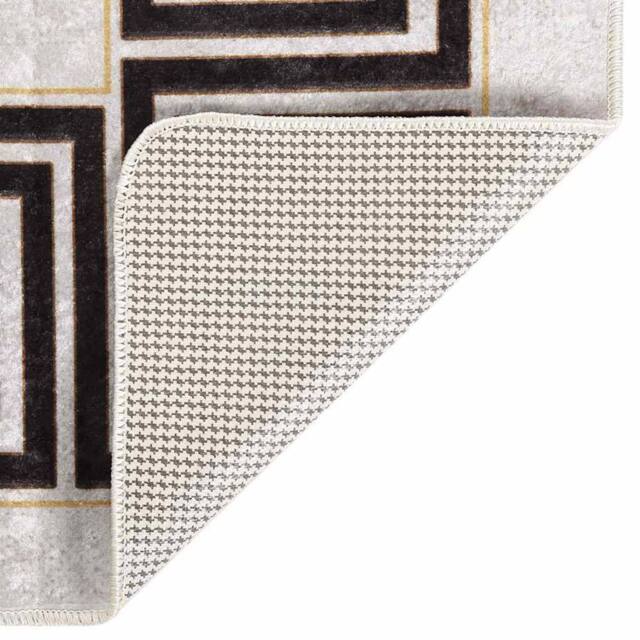 Berkfield Home Rug Washable 120x180 cm Light Beige Anti Slip - Size: 100 cm diameter - image 1
