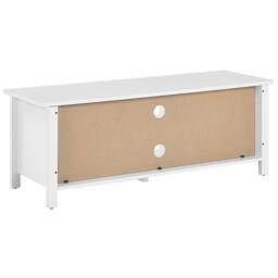 Wyld and Coco White TV Stand up to 54 inch - Rustic Cabinet with Drawers - thumbnail 5