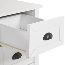 Wyld and Coco White TV Stand up to 54 inch - Rustic Cabinet with Drawers - thumbnail 7