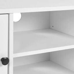 Wyld and Coco White TV Stand up to 54 inch - Rustic Cabinet with Drawers - thumbnail 8