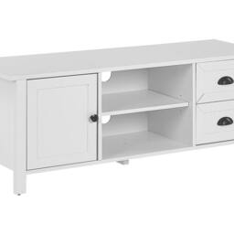 Wyld and Coco White TV Stand up to 54 inch - Rustic Cabinet with Drawers - thumbnail 2