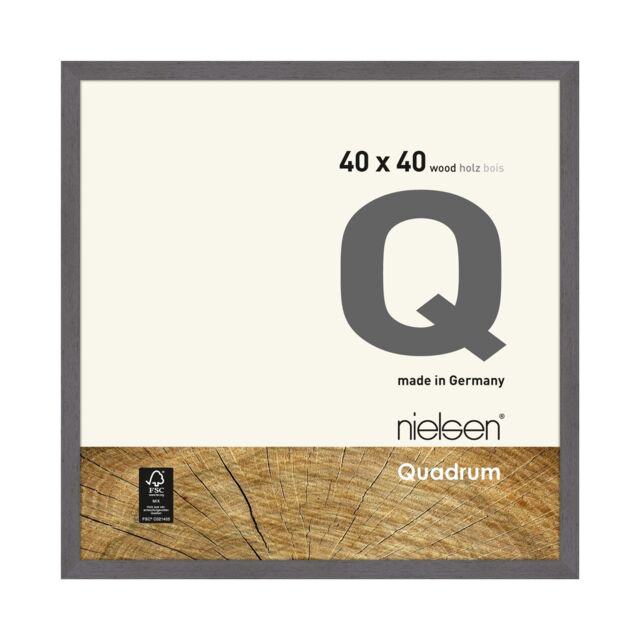 nielsen Quadrum 40 x 40cm Wooden Picture Frame With Protective Glass Front in Mid Grey - Size: 40 x 40 cm - image 1