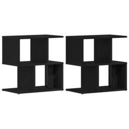 Berkfield Home Bedside Cabinet 2 pcs Black Oak 50x30x51, 5 cm Engineered Wood - thumbnail 1