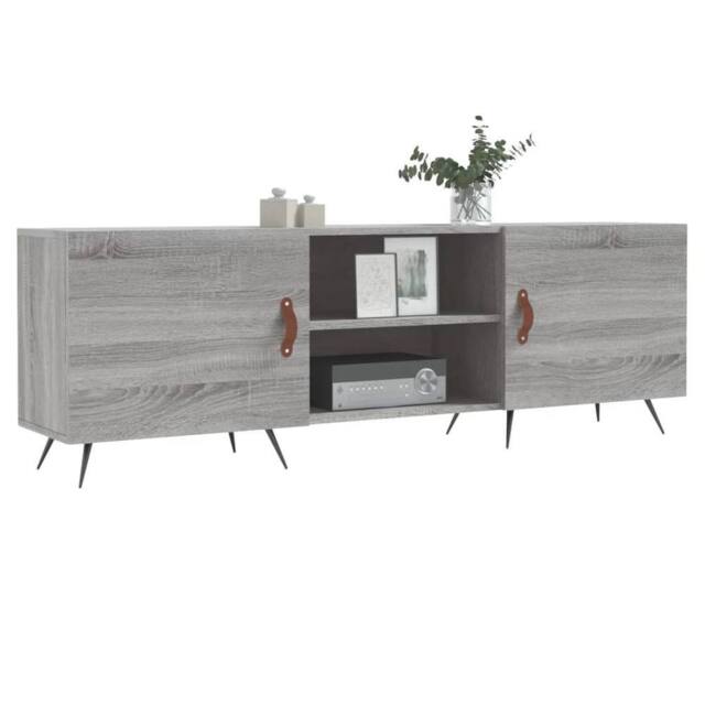Berkfield Home TV Cabinet Grey Sonoma 150x30x50 cm Engineered Wood - Size: 150 x 30 x 50 cm - image 1